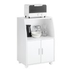 Meuble cuisine  roulettes sobuy desserte avec portes et tagre rglable rangement compact 92x59x40?cm ...