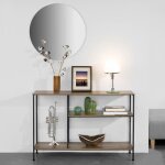 Sobuy fsb35 - pf table console table d?entre buffet bout de canap table dappoint avec 3 tagres de ...