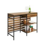 Table de cuisine sobuy fsb71 - pf - tiroir et 2 tagres cadre en acier stable industriel ? 120 x 45 ...