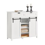 Sobuy fsb74 - w buffet bahut avec 2 portes de grange coulissantes et 2 tiroirs 104x35x93cm blanc Sobuy fsb74 - w buffet bahut avec 2 portes de grange coulissantes et 2 tiroirs 104x35x93cm blanc