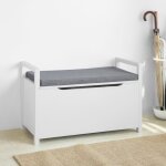 Sobuy fsr76 - w banc de rangement meuble bas entre avec coussin rembourr meuble dentre commode  ...