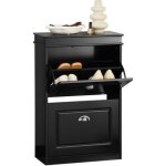 Sobuy meuble  chaussures avec 2 abattants ? armoire range chaussures compacte 8 paires pour entre ou ...