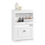 Sobuy fsr78 - w meuble de rangement  chaussures armoire  chaussures commode  chaussures 2 abattants ...