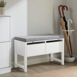 Sobuy fsr88 - w banc de rangement avec coussin rembourr� meuble bas entr�e commode � chaussure banquette ...