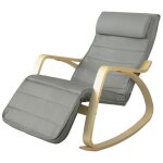 Sobuy fst16 - dg fauteuil  bascule avec repose - pied rglable design rocking chair fauteuil relax ...