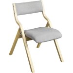 Sobuy fst40 - hg chaise pliante en bois avec assise rembourre l48 x p58 x h78 gris