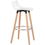 Sobuy fst86 - w tabouret de bar tabouret haut de bistrot cuisine avec repose - pieds et dossier pieds ...