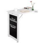 Sobuy fwt20 - w table pliable murale bureau avec mmo board - blanc