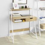 Bureau informatique sobuy table de bureau secrtaire avec tiroir et tagre bureau design pratique en ...