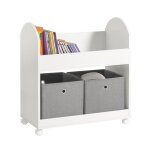 Sobuy kmb53 - w meuble de rangement pour livres et jouets pour enfant avec 1 compartiment et 2 paniers ... Sobuy kmb53 - w meuble de rangement pour livres et jouets pour enfant avec 1 compartiment et 2 paniers ...