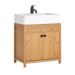 Sobuy meuble sous - lavabo bzr98 - n meuble sous - vasque � 2 �tages r�glable et 2 portes l60 x p35 x ...