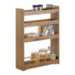 Sobuy nsr01 - pf desserte de cuisine - chariot de service - 4 tages -  roulettes en bois l60xp185xh81cm ...