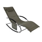Sobuy chaise longue transat pliable aluminium ? bain de soleil ergonomique  bascule relax marron ogs28 ...