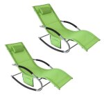Sobuy lot de 2 chaises longues transat pliables jardin aluminium ? bain de soleil relax ? fauteuil extrieur ...