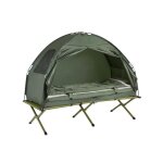 Sobuy lit de camp 4?en?1 avec toit sac de couchage matelas gonflable & sac ? 193x86x160?cm charge 114?kg ...
