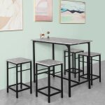 Sobuy ensemble table et 2 tabourets de bar ensemble table de bar et 4 chaises table haute style industriel ...