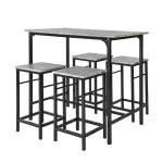 Set de 1 table et 4 tabourets sobuy avec repose - pieds ensemble table de bar bistrot et 4 tabourets ... Set de 1 table et 4 tabourets sobuy avec repose - pieds ensemble table de bar bistrot et 4 tabourets ...
