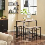 Sobuy ogt11 - n ensemble table et 4 tabourets de bar ensemble table de bar et 4 chaises table haute style ...