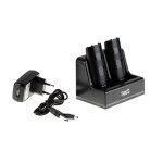 Socle de charge - wii - wiimote - 2 batteries incluses - compatible wiimotion + - noir