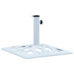 Socle de parasol - supports pour parasols base pied de parasol blanc 12 kg 49 cm fonte Socle de parasol - supports pour parasols base pied de parasol blanc 12 kg 49 cm fonte
