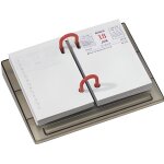 Socle plastique - locau - fum� - socle pour �ph�m�ride - anneaux en plastique - livr� sans bloc