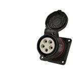 Socle prise triphasé femelle cee 5 x 16a incliné walther neo Socle prise triphasé femelle cee 5 x 16a incliné walther neo