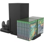 Socle pour xbox - xbox - chargeur avec rangement - 4 ports usb - indicateur de charge - noir