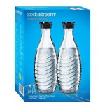 Sodastream 1047200490 carafe en verre 2 x 06 l pour carbonateurs cristal