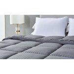 Sofareva - couette luxe grise 200x200 cm thermor�gulatrice garnissage 100% microfibre