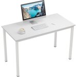 Sogeshome bureau dordinateur 120x60cm bureau dtude bureau en bois robuste blanc