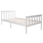 Sogeshome lit simple avec sommier � lattes lit en bois avec t�te de lit - 90 x 200 cm lit enfant en bois ...