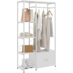 Sogeshome meuble dentr�e vestiaire - 4 �tag�res - 1 casier - 100 * 40 * 180cm - blanc