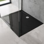 Sogood bac  douche 100x120 receveur de douche rectangulaire noir acrylique faro2 100x120x4cm + bonde ...
