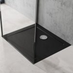 Doporro bac � douche 70x80 receveur de douche rectangulaire noir acrylique faro2 70x80x4cm