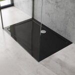 Doporro bac � douche 80x100 receveur de douche rectangulaire noir acrylique faro2 80x100x4cm