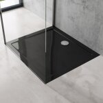 Doporro bac � douche 90x100 receveur de douche rectangulaire noir acrylique faro2 90x100x4cm