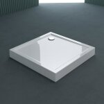 Doporro bac � douche blanc 100x100cm receveur de douche faro1h 100x100x14cm + bonde al02