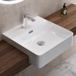 Doporro lavabo  encastrer blanc vasque en cramique lave mains rectangulaire pour salle de bain brssel702 ...