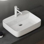 Doporro lavabo vasque � poser en c�ramique rectangulaire blanc br�ssel107 500x400x135 mm