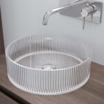 Sogood lavabo � poser vasque en verre transparent lave mains rond de salle de bains petit lave - mains ...