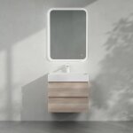 Sogood meuble de salle de bain chêne clair ensemble de 2 pièces meuble avec lavabo et bonde 60x38x56cm ... Sogood meuble de salle de bain chêne clair ensemble de 2 pièces meuble avec lavabo et bonde 60x38x56cm ...