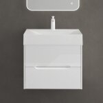 Sogood meuble de salle de bain suspendus blanc 80x48x56cm ensemble de 2 pi�ces meuble avec lavabo design ...