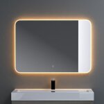Sogood® miroir de salle de bains lumineux 100x80 cm glace avec Éclairage led luz et interrupteur tactile ... Sogood® miroir de salle de bains lumineux 100x80 cm glace avec Éclairage led luz et interrupteur tactile ...