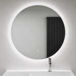 Sogood miroir de salle de bains rond lumineux avec clairage led glace clair avec interrupteur tactile ...