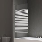 Sogood� paroi de baignoire 80x140 cm pare baignoire 1 volet verre tremp� bande opaque montage r�versible ...