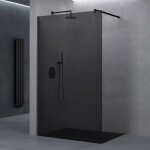 Sogood paroi de douche verre de securite gris teint� 10mm douche � litalienne barre de stabilisation ...