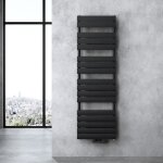 Sogood radiateur de salle de bain 160x60cm radiateur  eau chaude vertical gris - noir sche - serviettes ...
