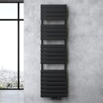 Sogood radiateur de salle de bain sche - serviette 180x50cm radiateur  eau chaude vertical gris - noir ...