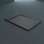 Doporro receveur de douche 90x120 bac � douche ultra plat gris - noir geoma04 90x120x4cm