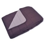 Soho couvre - lit 230x260 cm prune et parme